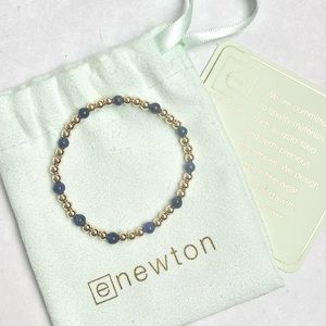 eNewton gold sincerity bracelet- 4mm bead with sodalite
